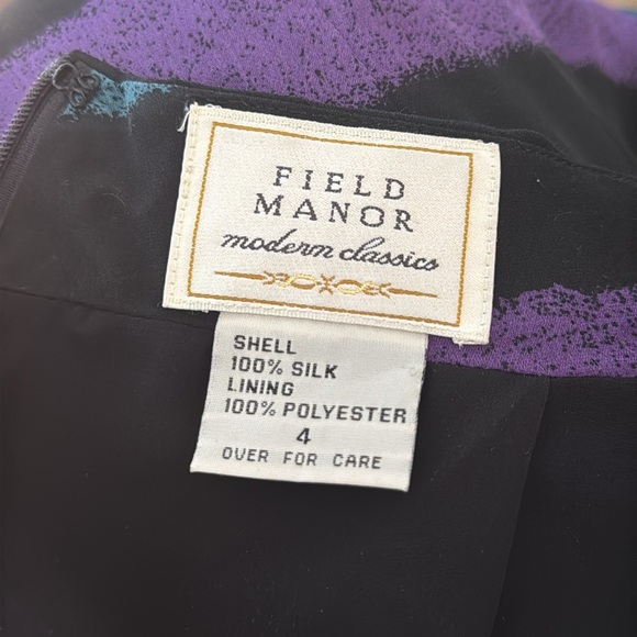 Vintage Silk Skirt Field Manor Modern Classics Size 4 Striped - Picture 6 of 6